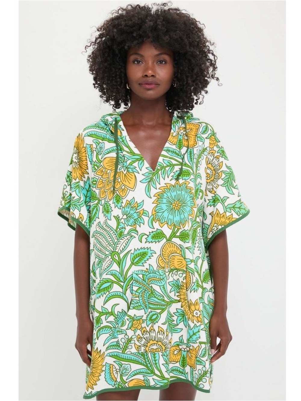 Tuckernuck Beach Lagoon Wildflower Terry Cabana Swim Coverup Hoodie M/L NWT - Picture 4 of 14